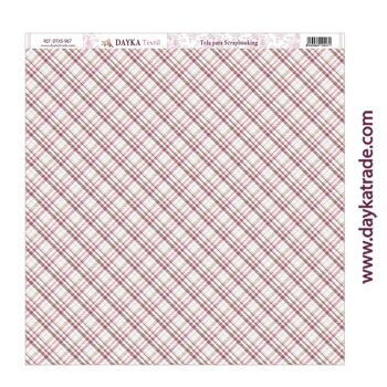 DTXS-967 - Tissu scrapbooking - Tartan textile rose