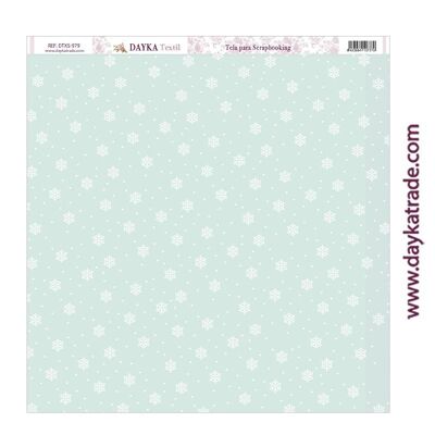 DTXS-979 - Scrapbooking fabric - Snowflakes blue background