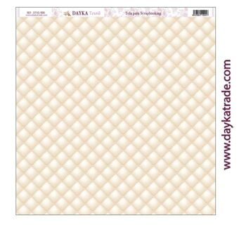 DTXS-990 - Tissu Scrapbooking - Capitonné beige