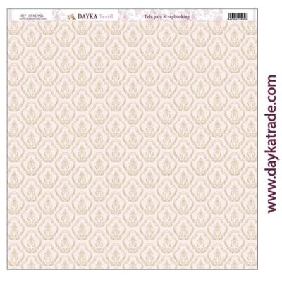 DTXS-996 - Tela para Scrapbooking - fondo rosa y beige