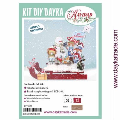 KIT-001 DIY-KIT DAYKA-SCHLITTEN MIT TIERN