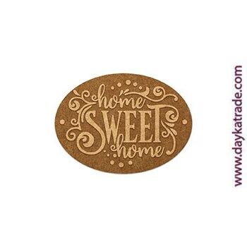 PDM-0003 ASSIETTE OVALE HOME SWEET HOME
