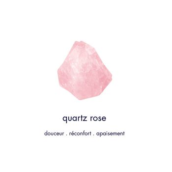 Collier en pierre naturelle de quartz rose - Mini Mémoire ( Best Seller ) 4
