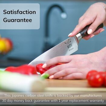 Couteaux de chef professionnels KOI ARTISAN - Lame tranchante comme un rasoir de 8 pouces - Meilleurs couteaux de cuisine - Couteaux japonais en acier inoxydable à haute teneur en carbone - Modèle élégant de couteau de chef 5