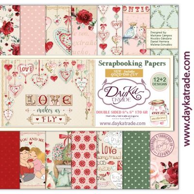 SCP-1034 SCRAP COLLECTION KIT "Love makes us fly" Dayka 8x8 inches