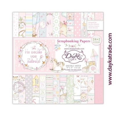 SCP1037 KIT DE SCRAPBOOKING BÉBÉ "A STAR IS BORN" FILLE