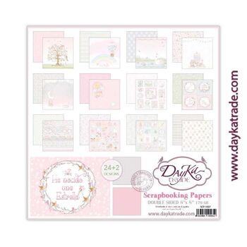 SCP1037 KIT DE SCRAPBOOKING BÉBÉ "A STAR IS BORN" FILLE 2