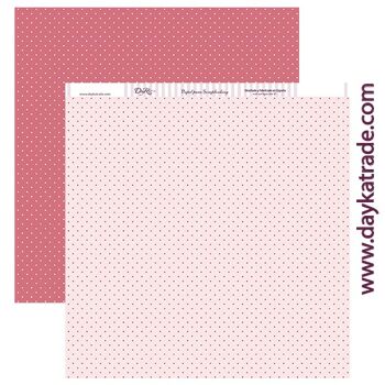 SCP-183 Papier de scrapbooking "COMMUNION GIRL PINK DOTS BACKGROUND"