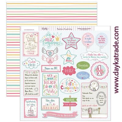 SCP-204 Scrapbooking paper "Party girl labels"