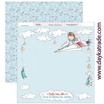 SCP-211 Papier de scrapbooking "Paper Avion"