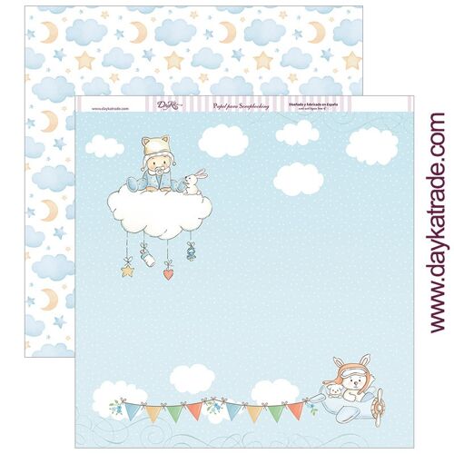 SCP-268 Papel scrapbooking "Bebé en nube" Dayka Trade