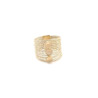 Anillo Ariane Trio - Cuarzo rosa