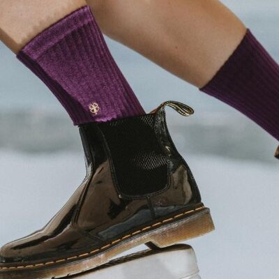 Purple Rain tennis socks