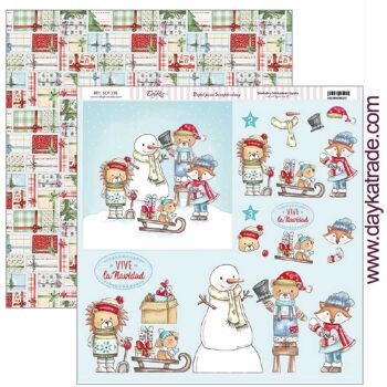 SCP-339 Scrap paper collection "VIVE LA NAVIDAD" - ANIMAUX DANS LA NEIGE -