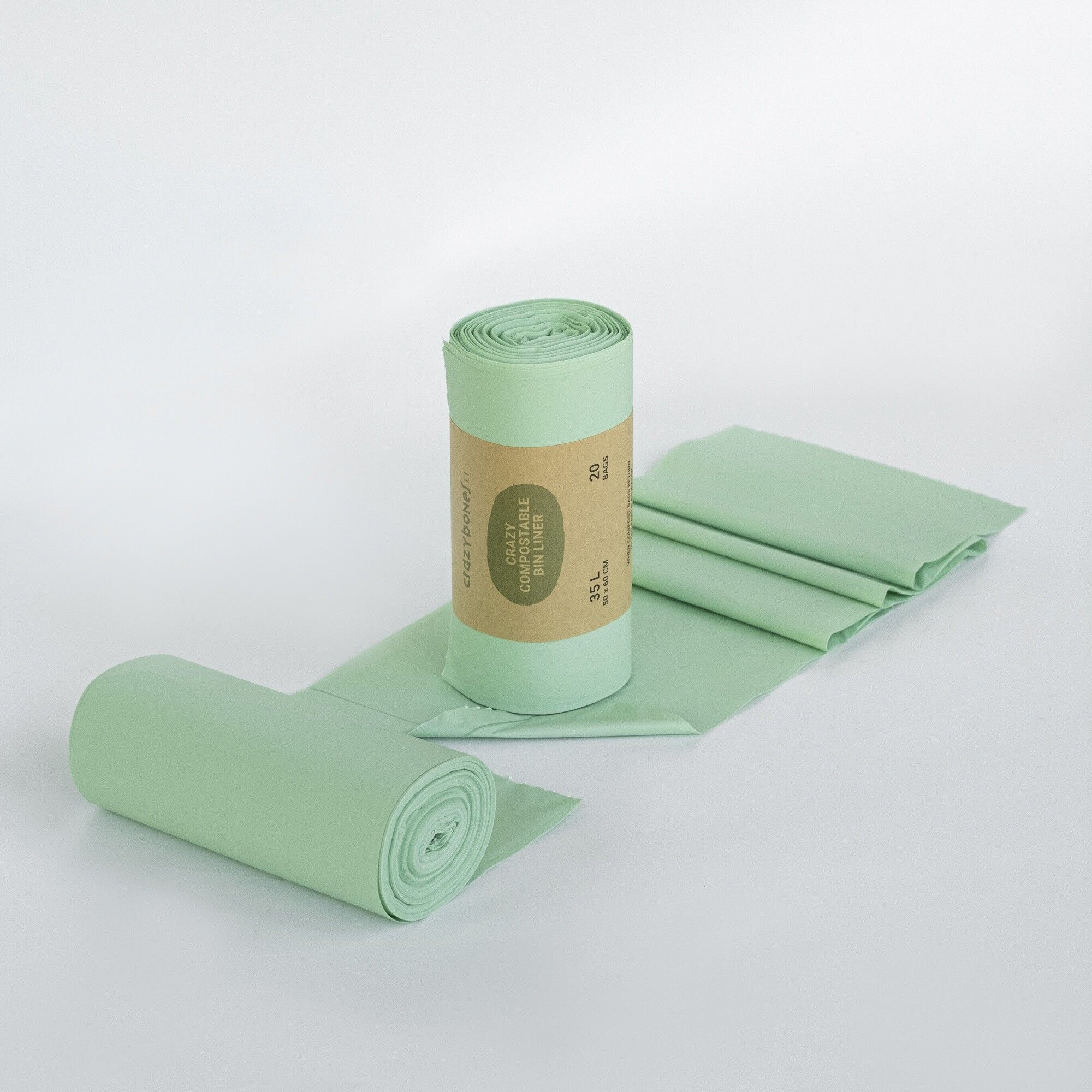 CrazyBonesLT kompostierbare Müllbeutel / 30L / 20 Beutel