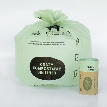 Sacs à déchets compostables CrazyBonesLT / 20L / 20 sacs 2