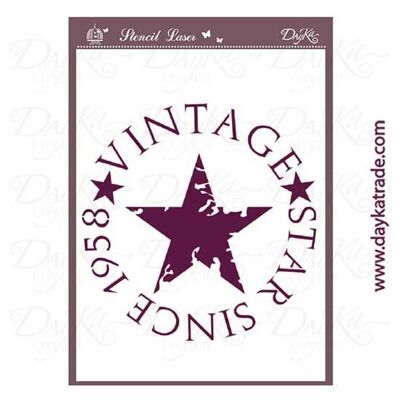 T-33142 Stencil  A3 ESTRELLA VINTAGE Dayka