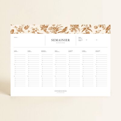 Papelería - Agenda Semanal Paradis Doré