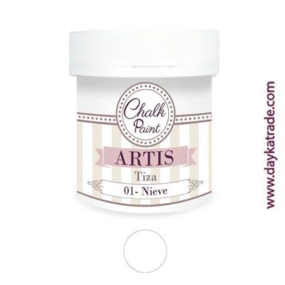 TIZA01 NIEVE PINTURA TIZA CHALK PAINT ARTIS 250 ml