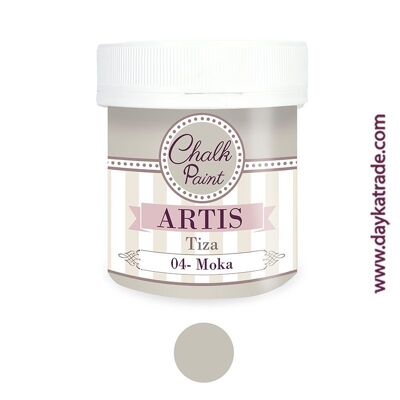 TIZA04 MOKA PINTURA TIZA CHALK PAINT ARTIS 250 ml