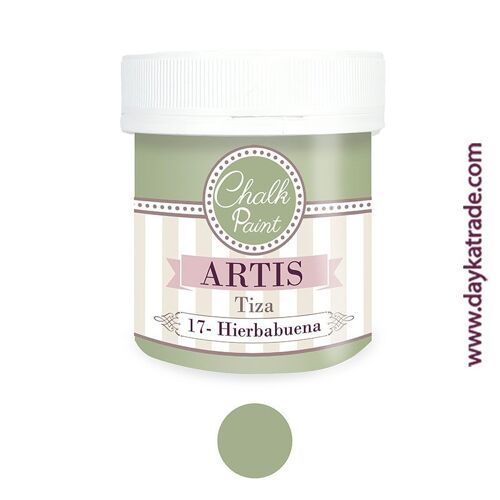 TIZA17 HIERBABUENA PINTURA TIZA CHALK PAINT ARTIS 250 ml