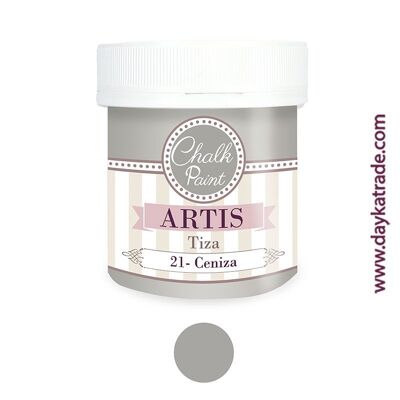 TIZA21 CENIZA PINTURA TIZA CHALK PAINT ARTIS 250 ml