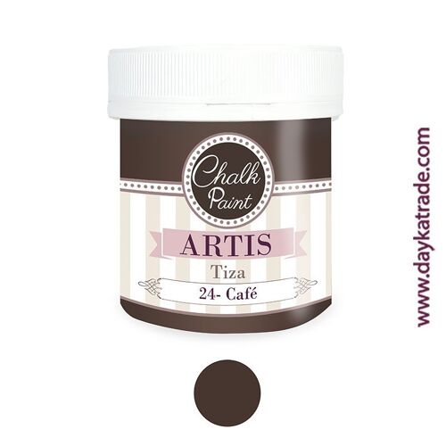 TIZA24 CAFÉ PINTURA TIZA CHALK PAINT ARTIS 250 ml