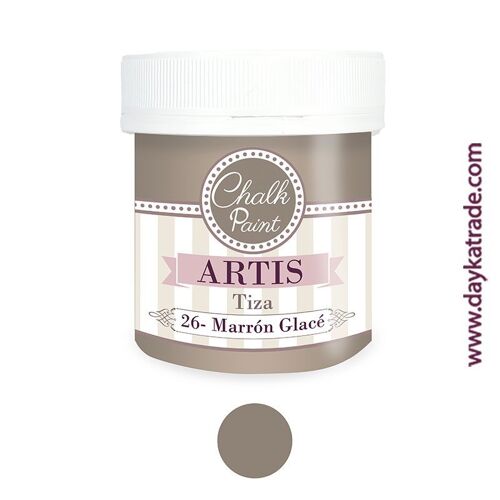 TIZA26 MARRÓN GLACÉ PINTURA TIZA CHALK PAINT ARTIS 250 ml