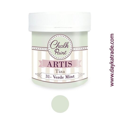 TIZA31 VERDE MINT PINTURA TIZA CHALK PAINT ARTIS 250 ml