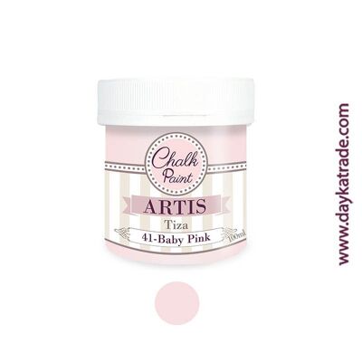 TIZA41 BABY PINK PINTURA TIZA CHALK PAINT ARTIS 100 ml