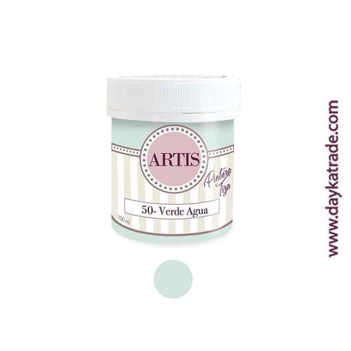 TIZA-50P VERDE AGUA PINTURA TIZA CHALK PAINT ARTIS 100 ml