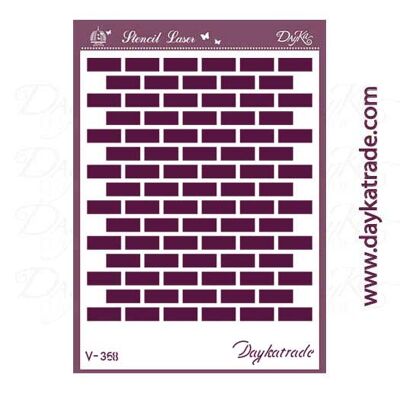 V-368 Stencil A5 Dayka brick background