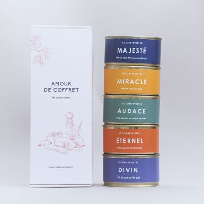 COFFRETS COMPLET 5 boites DE PÂTÉ DE CAMPAGNE 190g