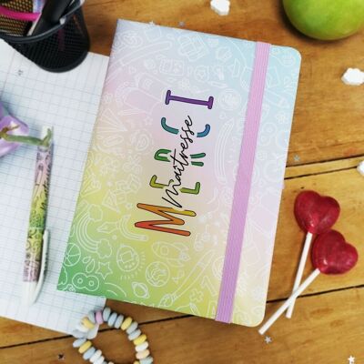 Notebook "Thank you mistress" - Mistress gift - Rainbow collection