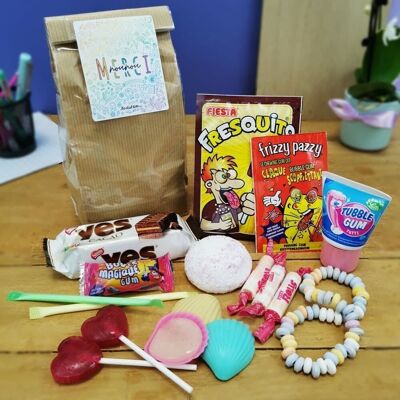 Bolsa de caramelos de los años 80 - "Thank you nanny" - colección Rainbow
