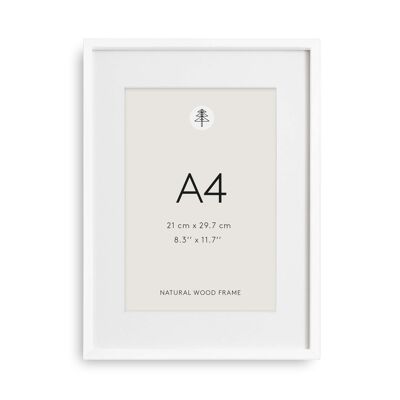 White Picture Frame, A4 - Made to order