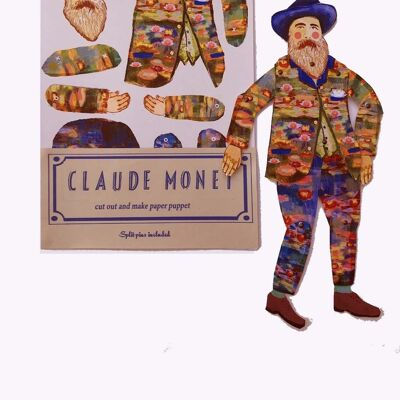 Claude Monet cut and make Artist Puppet  fun activity and gift