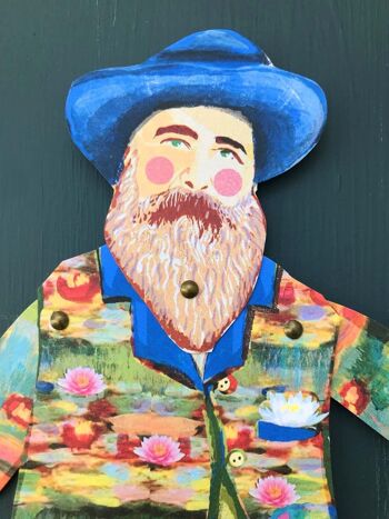 Claude Monet coupe et fabrique des marionnettes d'artiste, activité amusante et cadeau 5