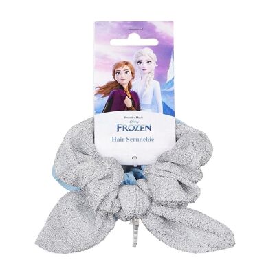 Set of 2 Frozen Fabric Scrunchies - with Bow and Badge