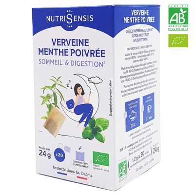 NUTRISENSIS - Bio-Minze-Eisenkraut-Aufguss - 20 Beutel