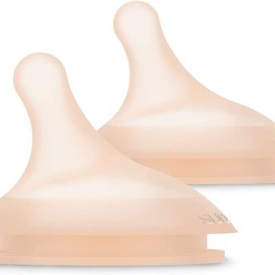 SUAVINEX, 2* TETAS PARA BIBERÓN ANTICÓLICOS Zerø,Zerø Flujo Medio/M