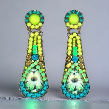 BOUCLES D'OREILLES CITRON VERT 1