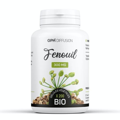 Fenouil Biologique - 300 mg - 200 gélules végétales