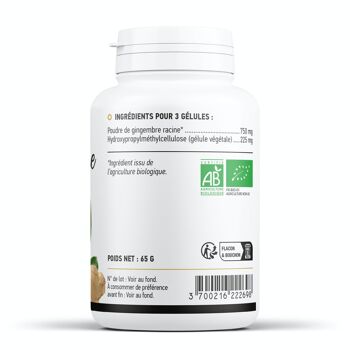 Gingembre Biologique - 250 mg - 200 gélules végétales 3