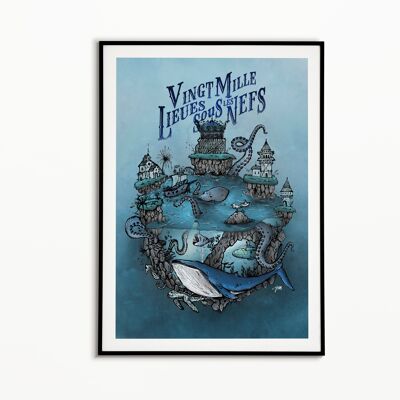 Affiche Vingt Mille Lieues Sous Les Nefs