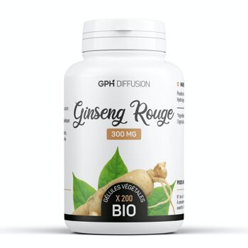 Ginseng rouge Biologique - 300 mg - 200 gélules végétales 1