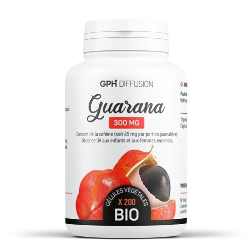 Guarana Biologique - 300 mg - 200 gélules végétales