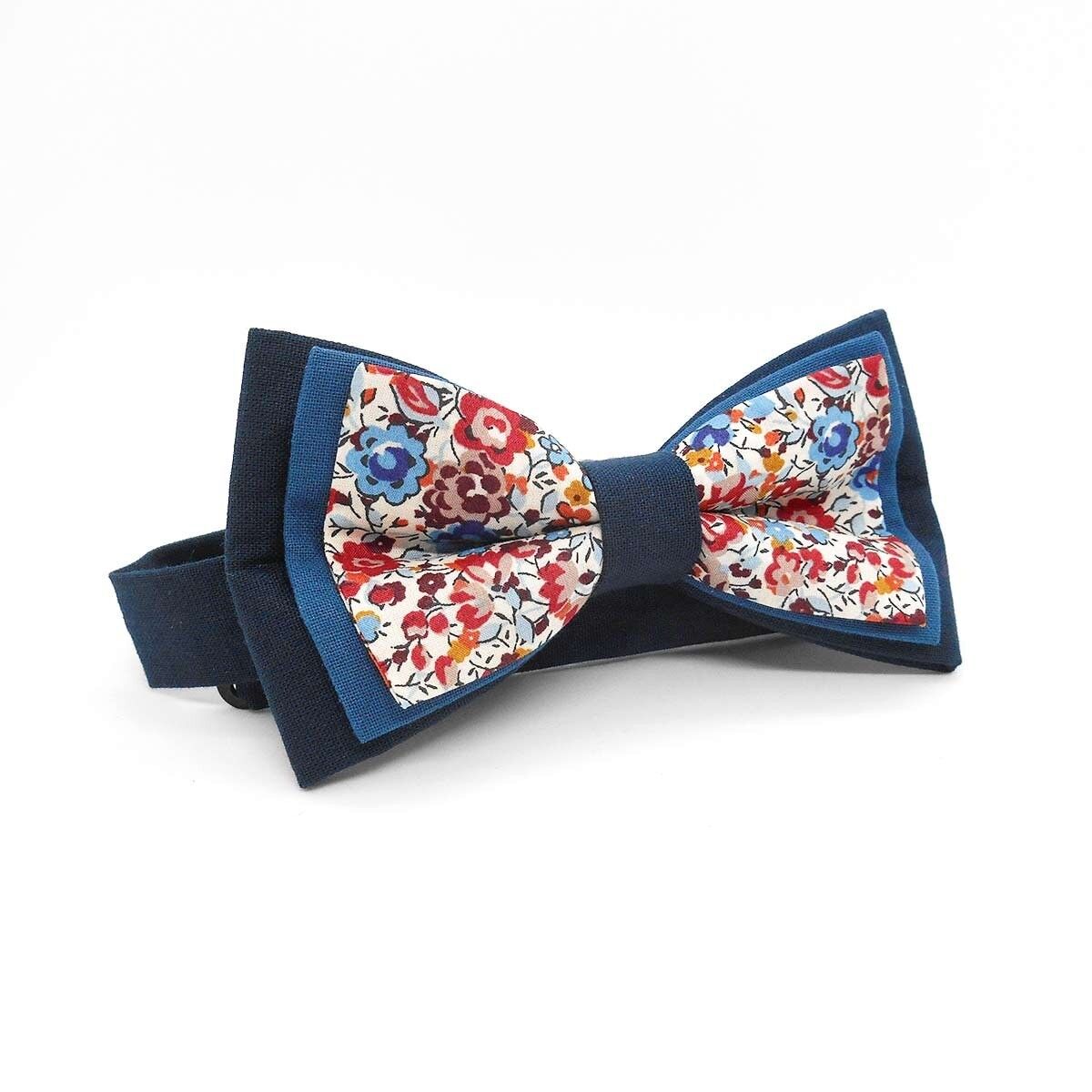 Papillon Liberty Emma & Georgina ruggine e navy - Triplo