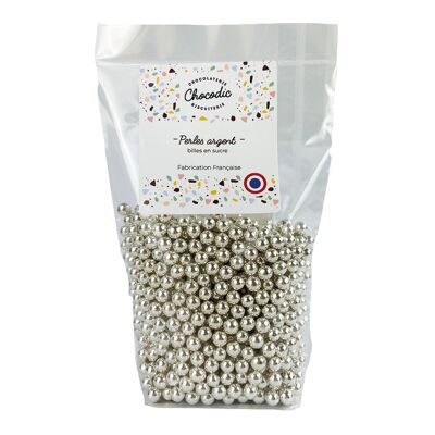 CHOCODIC - Confectionery candy dragees silver pearls bag 180g