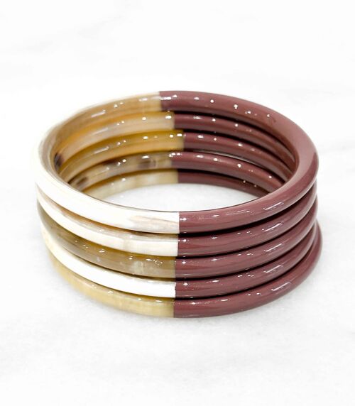 Bracelet coloré en corne véritable - Couleur 4100C